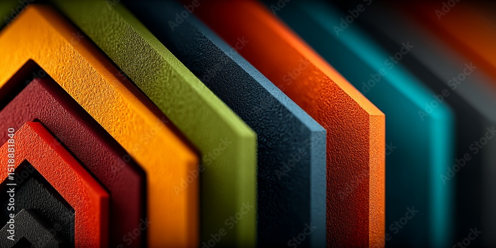 Poster abstract colorful background with overlapping geometric shapes in vibrant tones