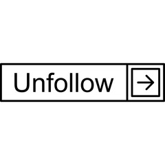 Obraz premium Unfollow Vector Icon