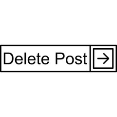 Fototapeta premium Delete Post Vector Icon