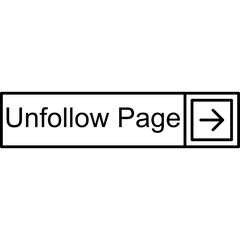 Fototapeta premium Unfollow Page Vector Icon