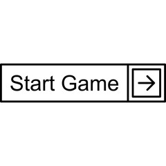 Obraz premium Start Game Vector Icon