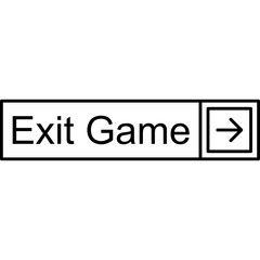 Obraz premium Exit Game Vector Icon