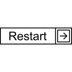 Fototapeta premium Restart Vector Icon