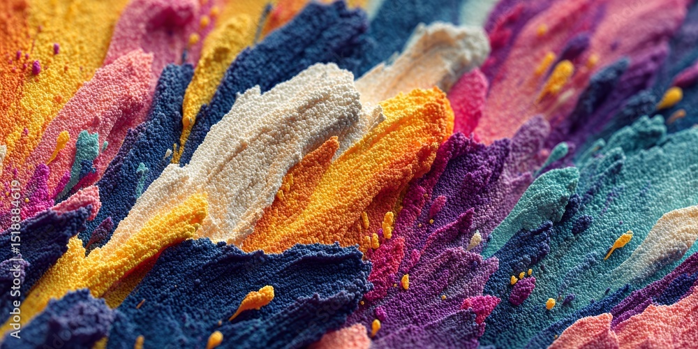 Poster vivid abstract layered background with colorful textures and artistic details