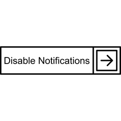 Disable Notifications Vector Icon