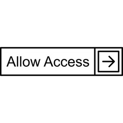 Obraz premium Allow Access Vector Icon