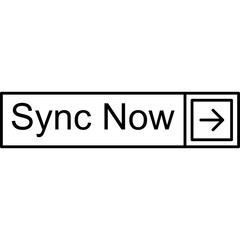 Fototapeta premium Sync Now Vector Icon