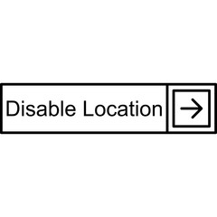 Fototapeta premium Disable Location Vector Icon