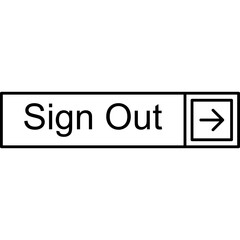 Obraz premium Sign Out Vector Icon