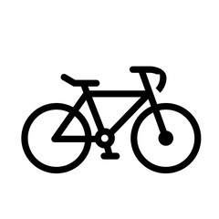 Fototapeta premium grocery-getter bike. road bike. Icon vector. Monochrome. City cycle.