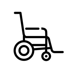 Wheelchairs. Wheelbarrow.. Icon vector. Monochrome.