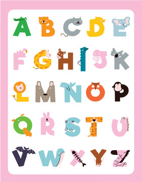 Playful Animal Alphabet A Whimsical Collection of LetterShaped Creatures