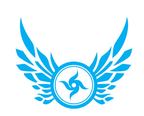 laurel wreath with wings