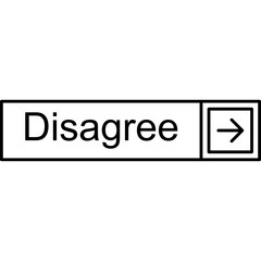 Obraz premium Disagree Vector Icon
