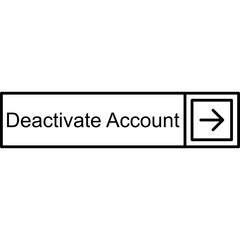 Deactivate Account Vector Icon