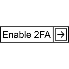 Enable 2FA Vector Icon