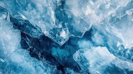 Stunning Glacial Ice Formations: A Deep Blue Winter Wonderland