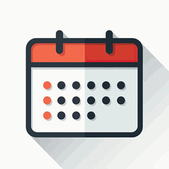 Modern Calendar Icon: Simple Vector with Bold Black Outline, Ideal for Time Management Apps & Productivity Tools &ndash; A High-Contrast Design for Web and Print.
