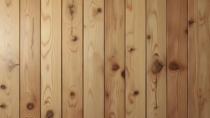 Fototapeta premium Realistic Pine Wood Wall Background – Rustic Natural Timber Plank Texture with Knots and Organic Grain Patterns for Interior and Digital Design.