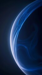 Digital technology blue abstract sphere curve illustration poster background