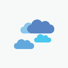 Obraz premium Minimalist clouds set. Great for web design, apps, children books, environmental graphics, weather icons