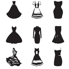 vector illustration of a set of clothes
