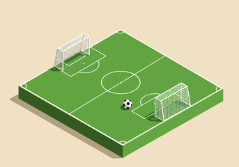 Isometric Soccer Field Illustration: Game Plan © Jonmart