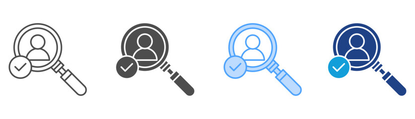 Hiring Icon Set Multiple Style Collection