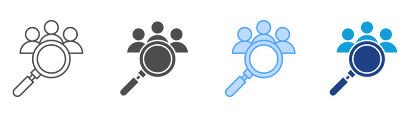 Recruitment Icon Set Multiple Style Collection