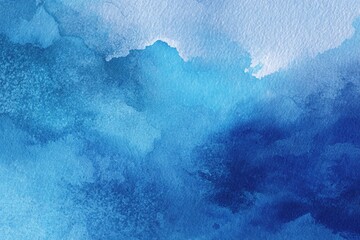 Hand painted blue watercolor background. High quality