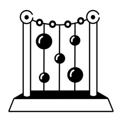 Doodle style icon showing a decorative beads curtain 
