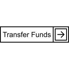 Fototapeta premium Transfer Funds Vector Icon
