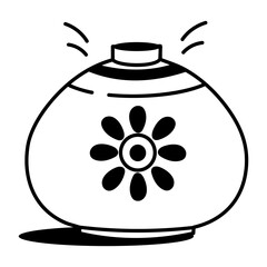 A doodle style icon of scent diffuser
