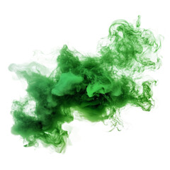 [Transparent Background PNG]Abstract Green Ink Dispersion Art
