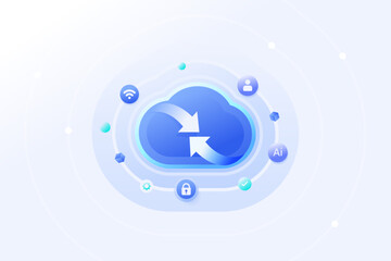 Cloud Computing Network Connection Platform data synchronize cloud-based applications application