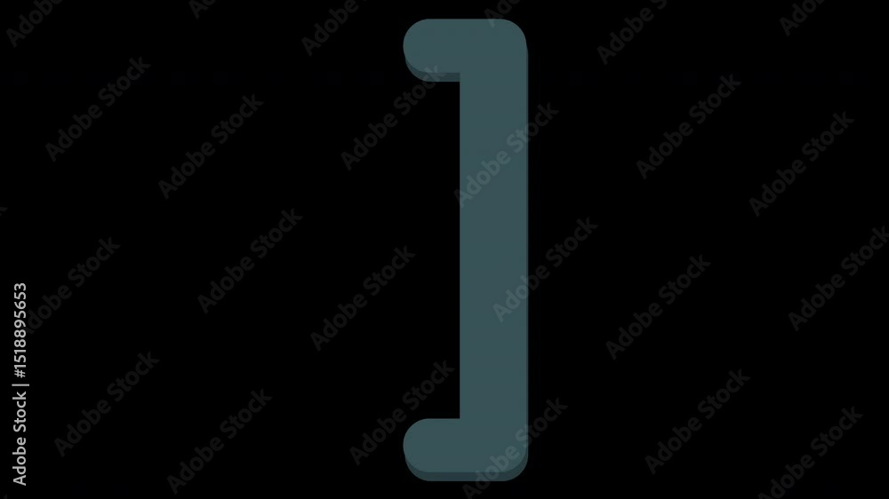 Poster stylish bracket animation on a transparent background for creative digital projects