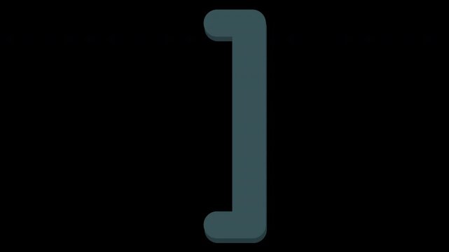 Stylish Bracket Animation on a Transparent Background for Creative Digital Projects