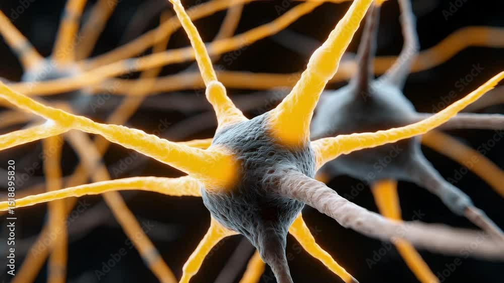 Poster antidepressant and depression concept ,neurons exploring intricate structure and connection of nervo