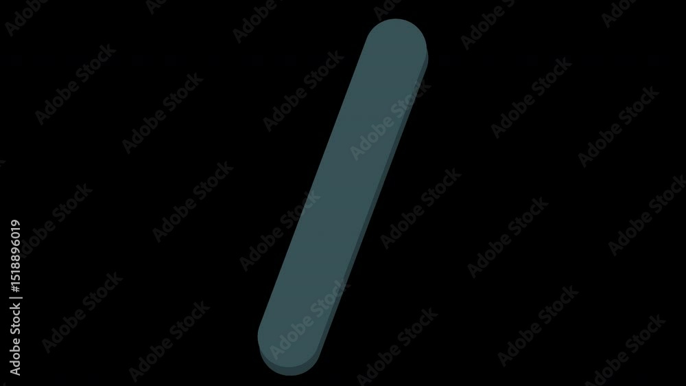 Poster isolated teal oblong shape on a transparent background animation sequence