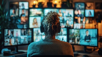 Remote worker in video conference