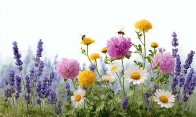 Colorful Flower Meadow in Summer