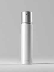 Minimalist White Blank Packaging Mockup for Product Branding Display on Gray Background