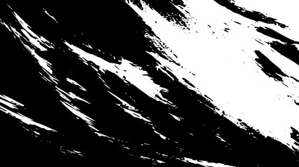 Black and White Grunge Brush Strokes Abstract Background Vector