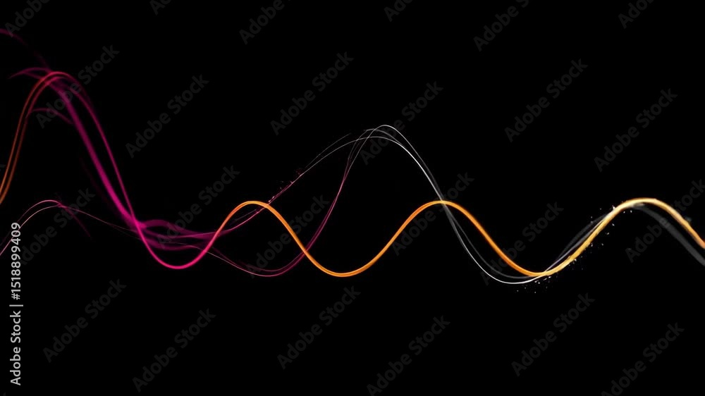 Poster dynamic abstract wave patterns in vibrant colors evoke energy and movement through striking visual d
