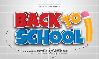 Back to school text effect