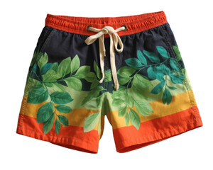 [Transparent Background PNG]Colorful Tropical Swim Trunks for Men