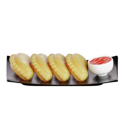 Cireng Isi Indonesia Food 3D Illustration