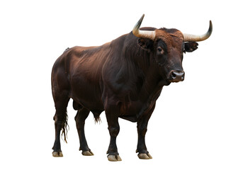 Majestic Highland Bull A Powerful Presence isolated on transparent baackground