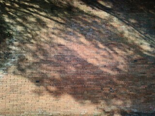 Brick of the wall and cement, The bricks are arranged neatly and glued with cement to form a wall