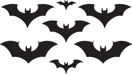 set of halloween bats